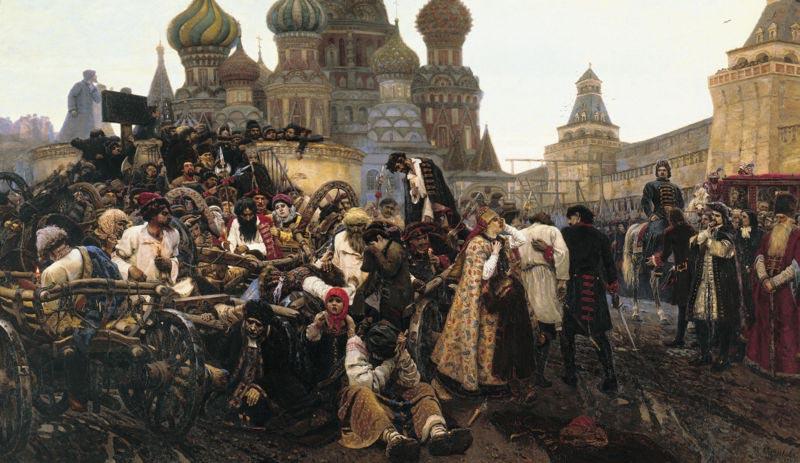 Vasily Surikov Morning of Streltzi execution oil painting image